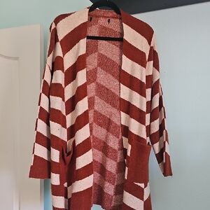 Striped Red and White Women's Sweater